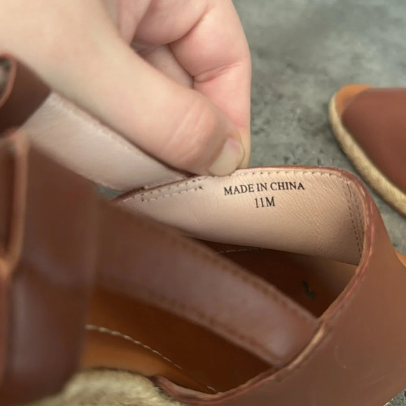 Kate Spade Bowdon Luggage Napa Natural Rope Wedge size 11 - Picture 9 of 16